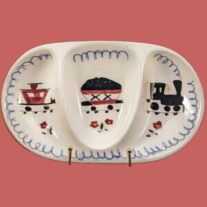 Vintage 1950s Stangl Kiddieware Divided Mealtime Dish